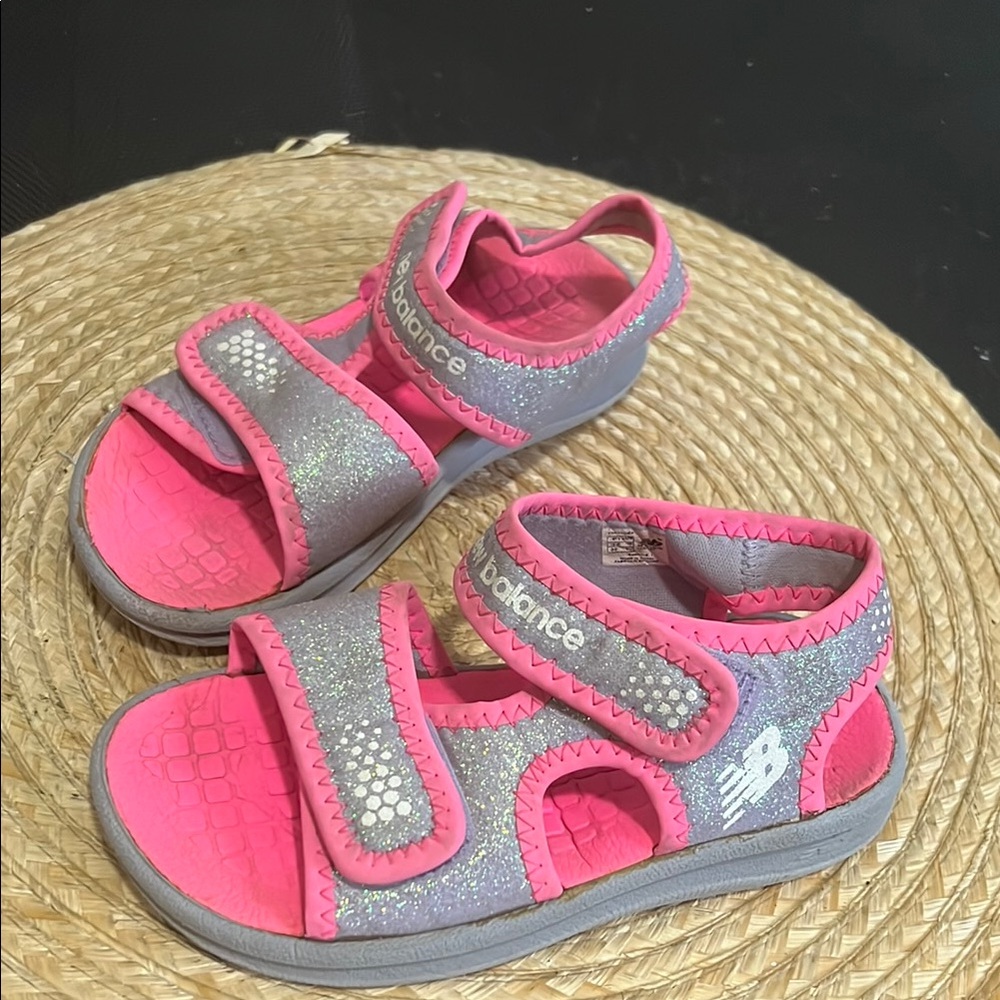 New Balance Pink and Gray Sporty Sandals